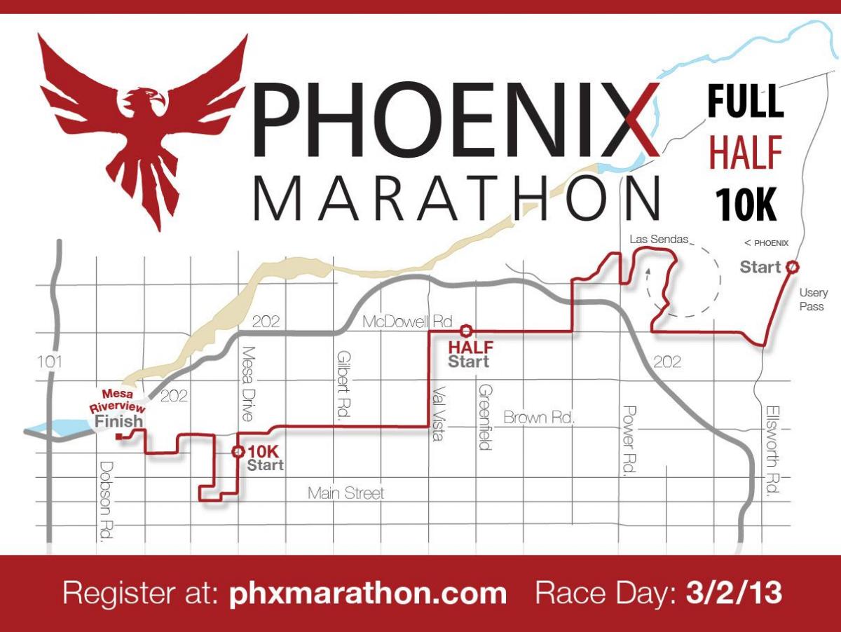کا نقشہ < ؛ ؛ > فینکس maraton